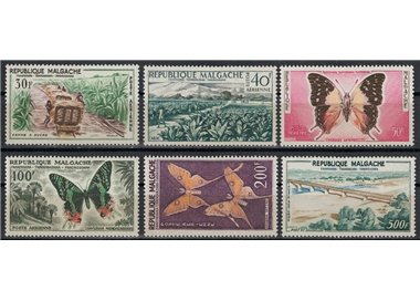 MADAGASCAR 1960 Aspetti del Madagascar, posta aerea 6v MNH**