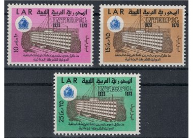 LIBYA 1973 Fiftieth Anniversary of Interpol 3v MNH**