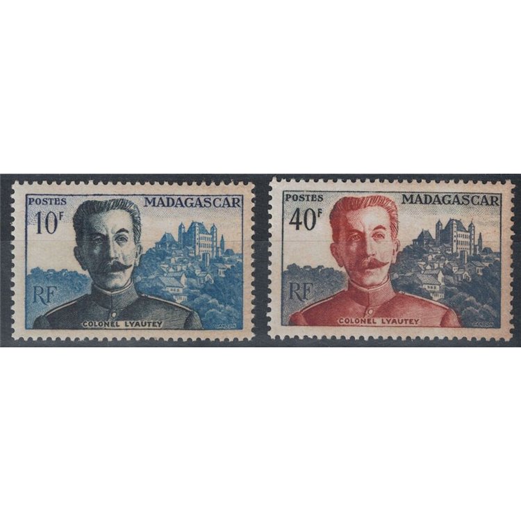 MADAGASCAR 1954 Colonnello Lyautey 2v MNH**