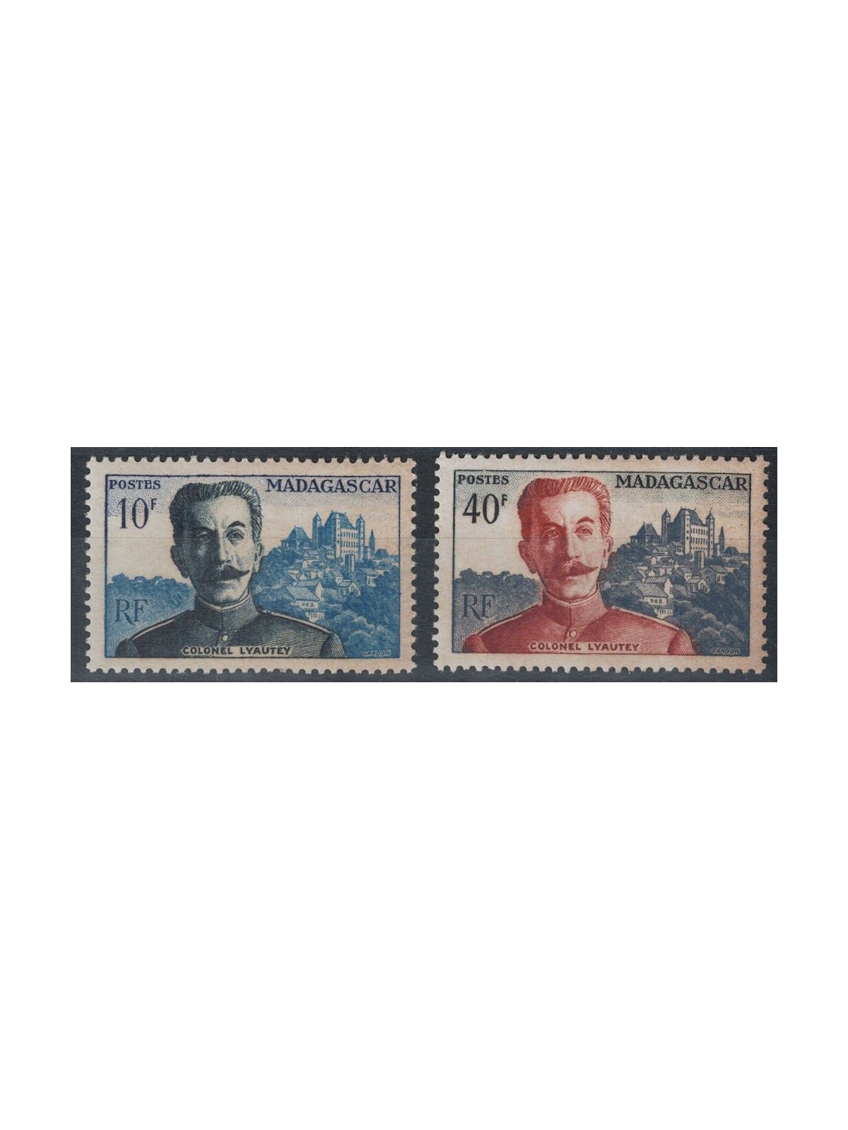 MADAGASCAR 1954 Colonel Lyautey 2v MNH**