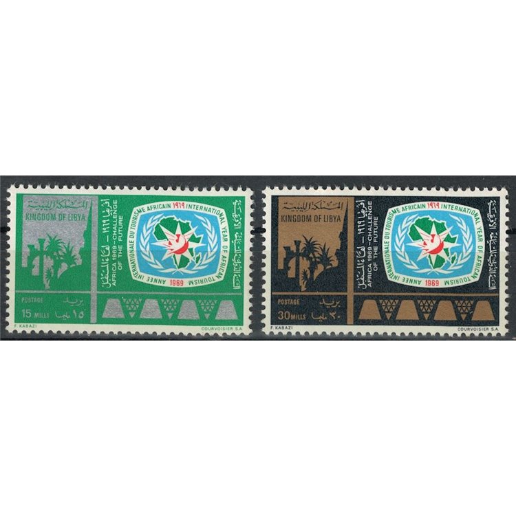 LIBIA 1969 Anno del turismo africano 2v MNH**