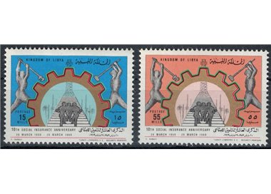 LIBYA 1969 Social Insurance 2v MNH**
