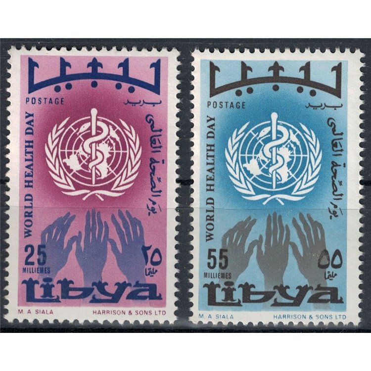 LIBIA 1968 Giornata della salute 2v MNH**