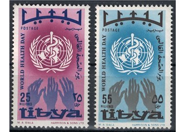 LIBIA 1968 Giornata della salute 2v MNH**