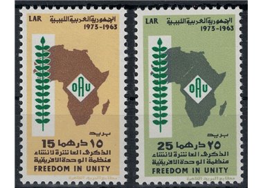 LIBYA 1973 Organization of African Union 2v MNH**