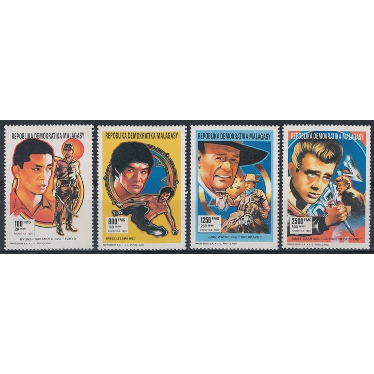 MADAGASCAR 1991 Cinema, famous actors 4v MNH**