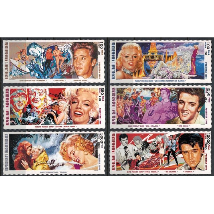 MADAGASCAR 1995 Centenary of Cinema (II) 6v MNH**