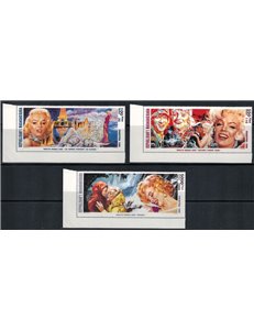 MADAGASCAR 1995 Marilyn Monroe 3v MNH**