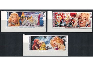 MADAGASCAR 1995 Marilyn Monroe 3v MNH**