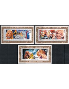 MADAGASCAR 1995 Marilyn Monroe 3 BF MNH**