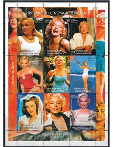 MADAGASCAR 1999 Cinema (Marilyn Monroe) 9v MNH**