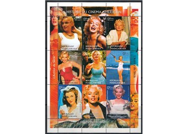 MADAGASCAR 1999 Cinema (Marilyn Monroe) 9v MNH**