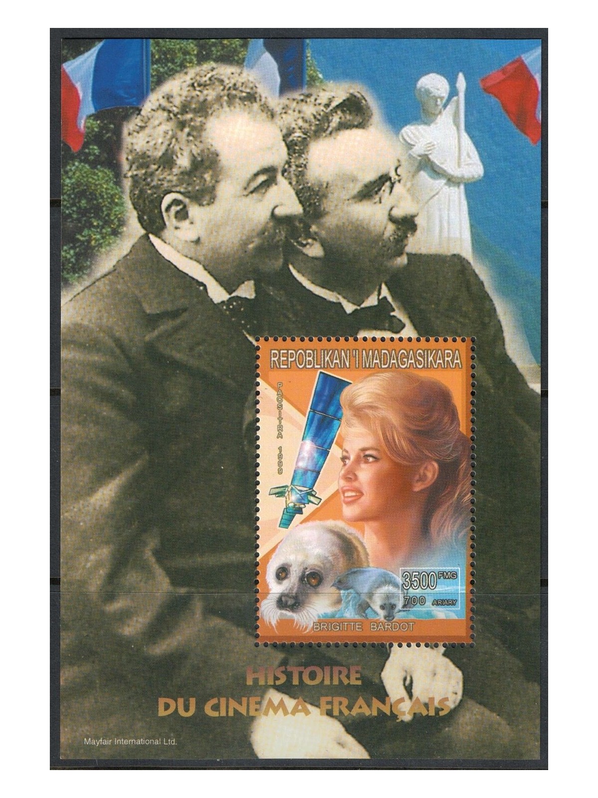MADAGASCAR 1999 French Cinema (Brigitte Bardot) s/s MNH**