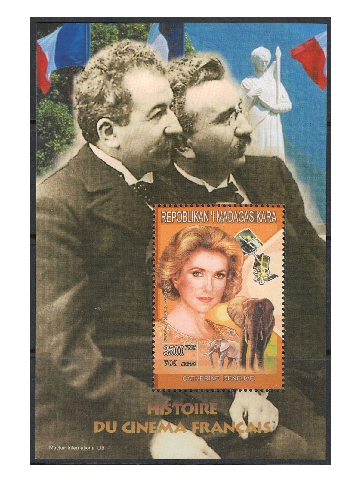 MADAGASCAR 1999 Cinema Francese (Catherine Deneuve) BF MNH**