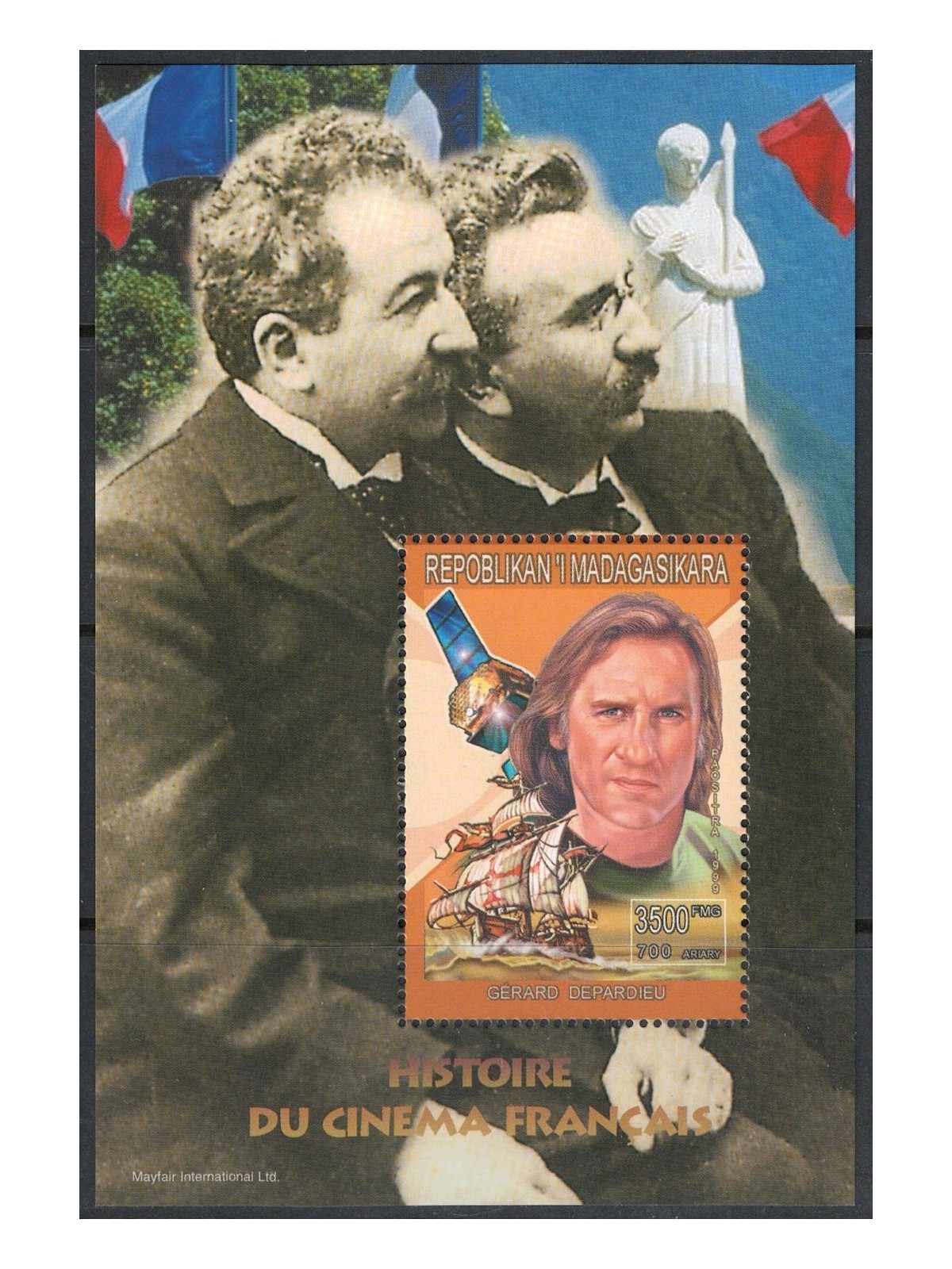 MADAGASCAR 1999 French Cinema (Gerard Depardieu) s/s MNH**