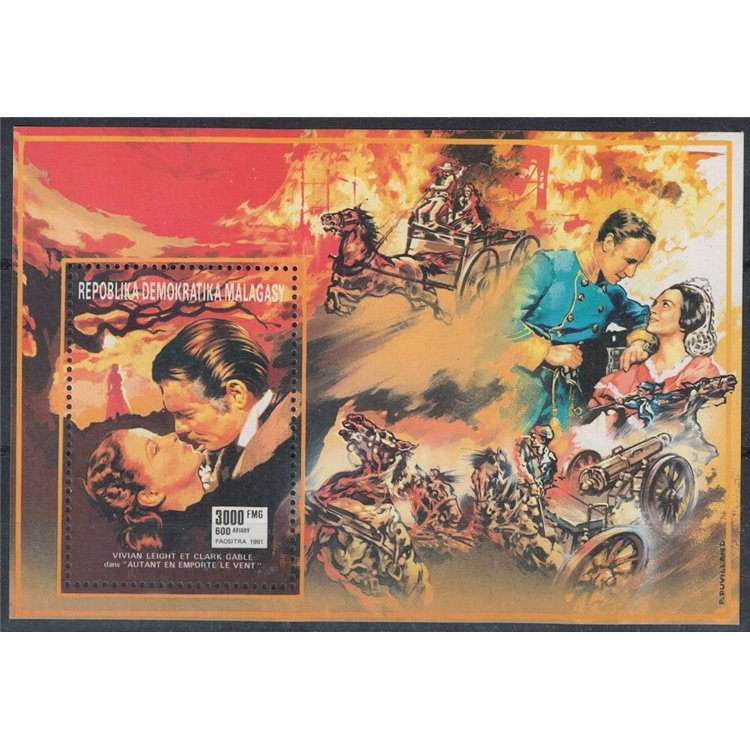 MADAGASCAR 1991 Cinema, attori celebri BF MNH**