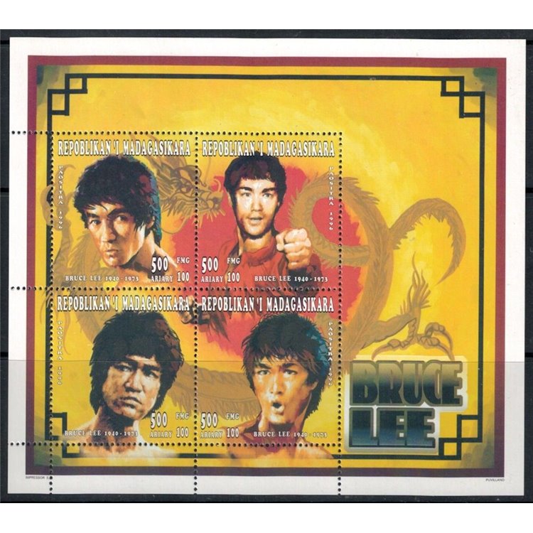 MADAGASCAR 1996 Cinema (Bruce Lee) 4v MNH**