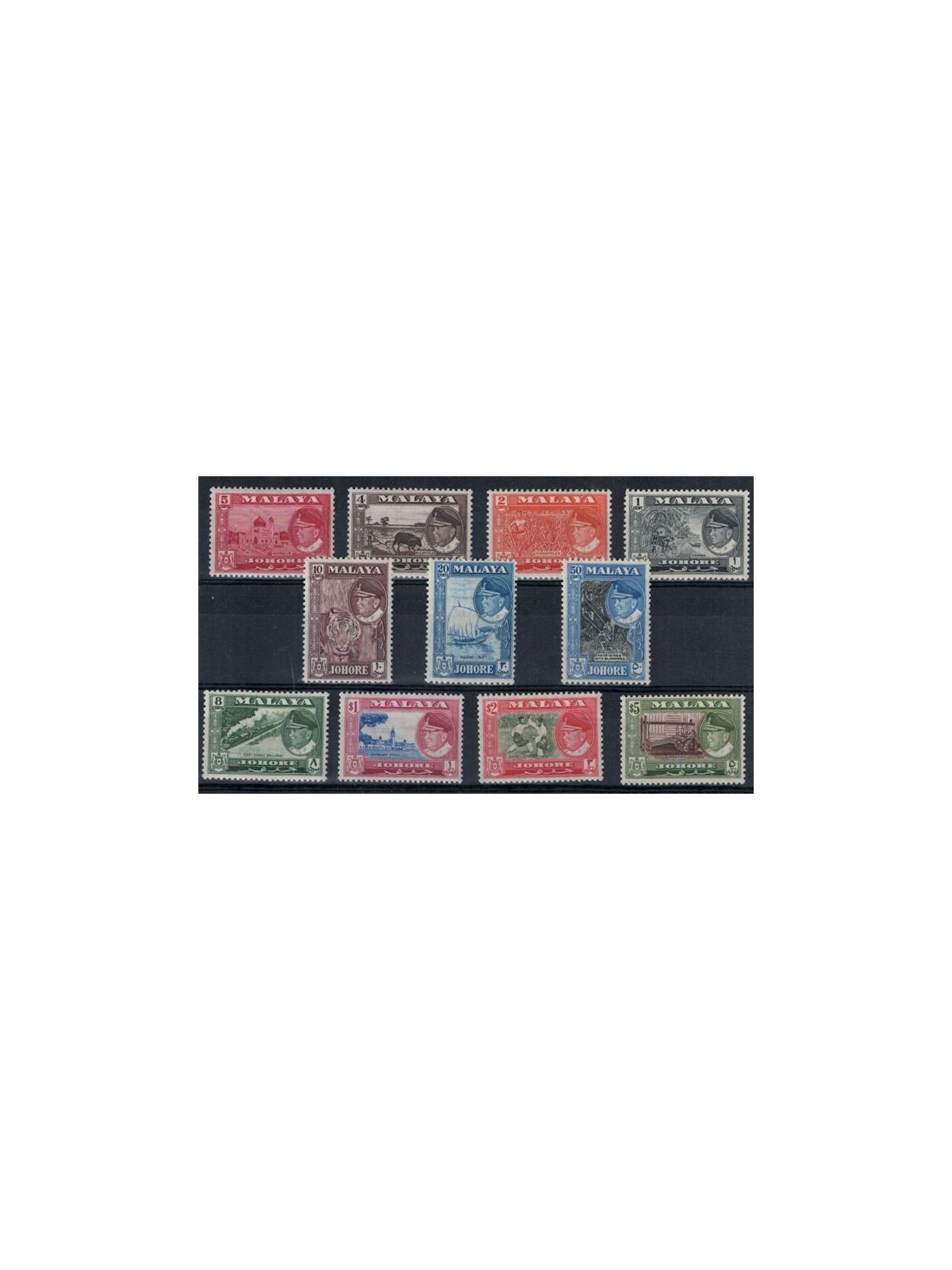 MALAYSIA 1960 (Johore) Ordinary series 11v MNH**