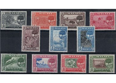 MALAYSIA 1960 (Malacca) Ordinary series 11v MNH**