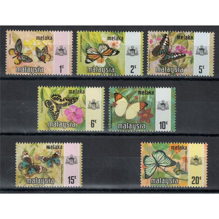 MALESIA 1971 (Malacca) Farfalle 7v MNH**