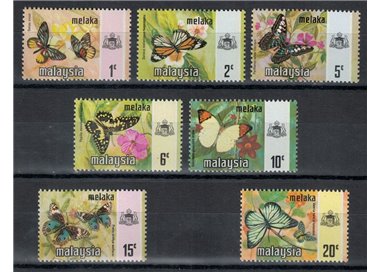 MALESIA 1971 (Malacca) Farfalle 7v MNH**