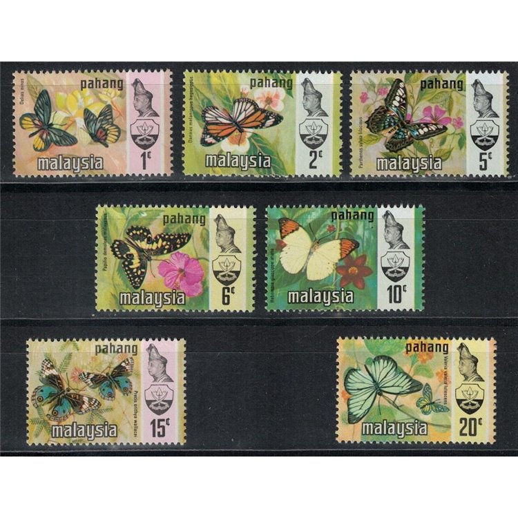MALAYSIA 1971 (Pahang) Butterflies 7v MNH**