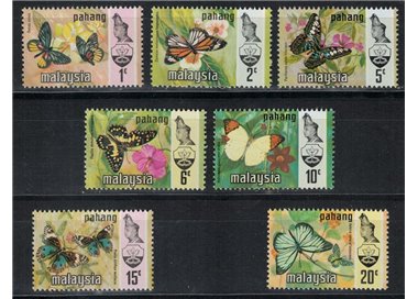 MALAYSIA 1971 (Pahang) Butterflies 7v MNH**