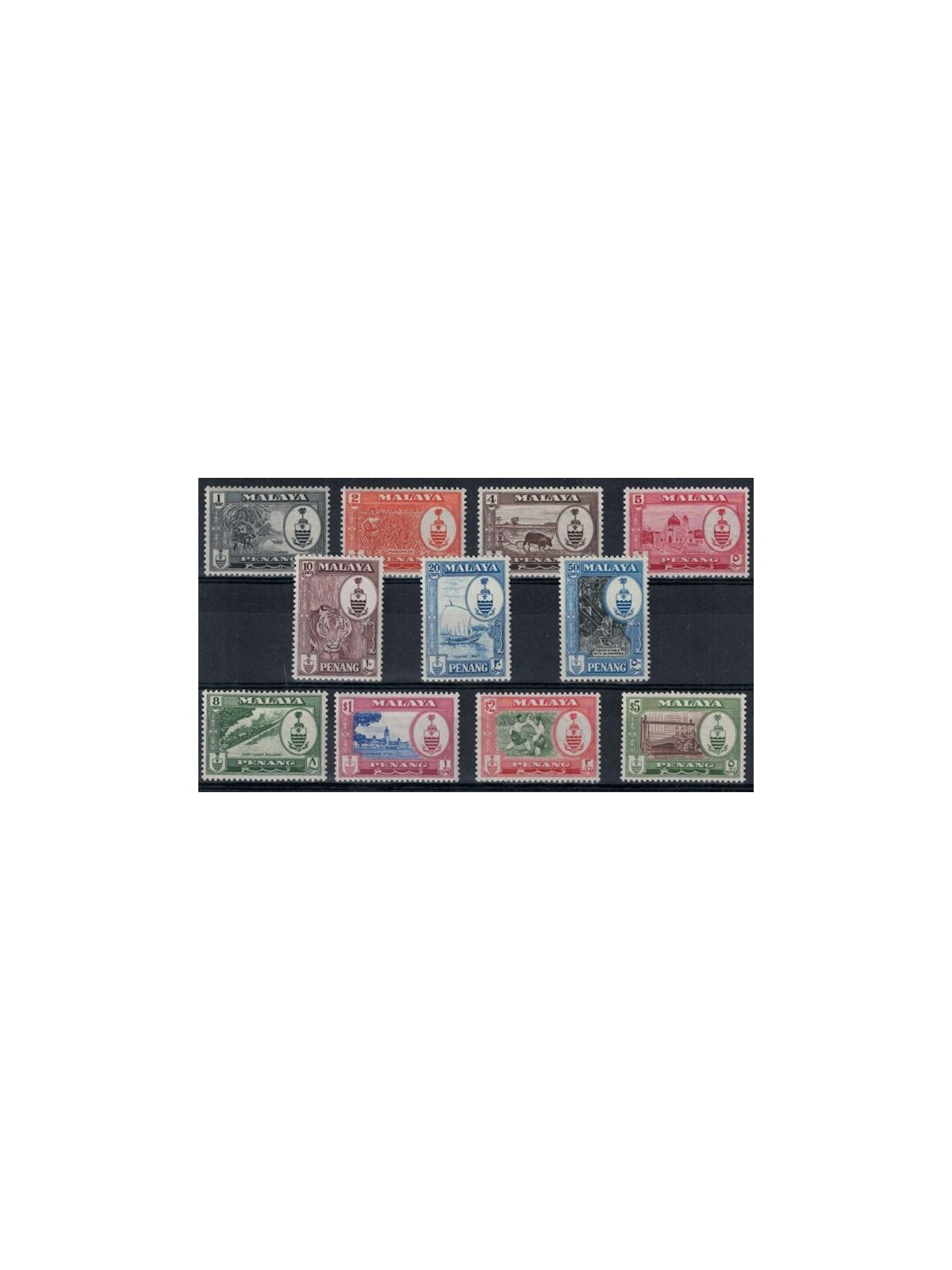 MALAYSIA 1960 (Penang) Ordinary series 11v MNH**