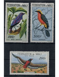MALI 1960 Fauna, uccelli, posta aerea 3v MNH**