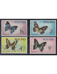 MALAWI 1966 Fauna, farfalle 4v MNH**