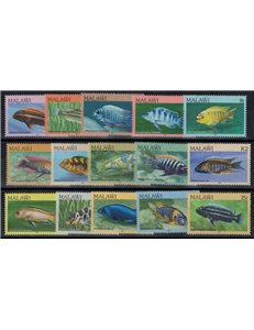 MALAWI 1984 Definitive series, fish 15v MNH**