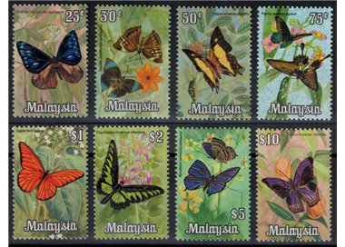 MALAYSIA 1970 Butterflies 8v MNH**
