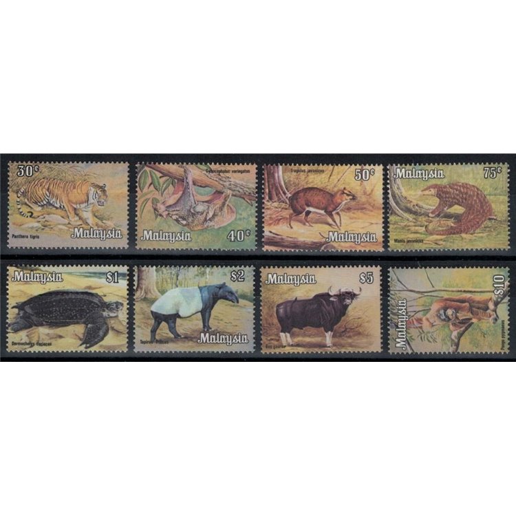 MALESIA 1978 Serie ordinaria, animali 8v MNH**