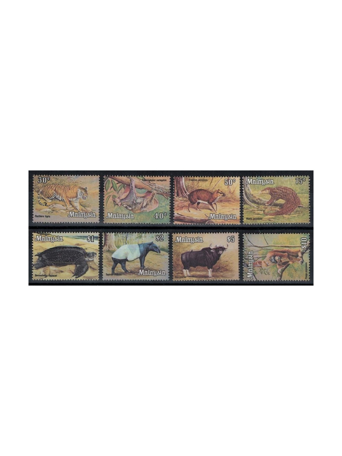 MALESIA 1978 Serie ordinaria, animali 8v MNH**