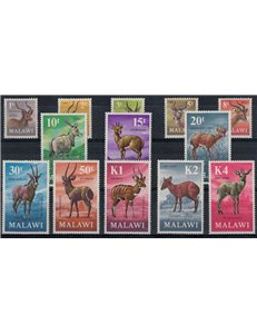 MALAWI 1971 Ordinary series, animals 13v MNH**