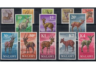 MALAWI 1971 Ordinary series, animals 13v MNH**