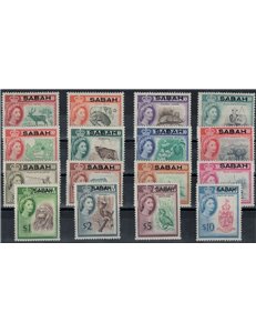 MALESIA 1964 (Sabah) Serie ordinaria 16v MNH**