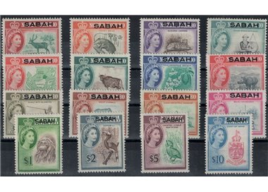 MALAYSIA 1964 (Sabah) Ordinary series 16v MNH**