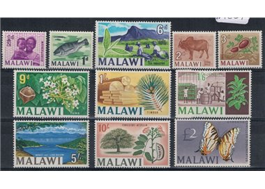 MALAWI 1966-67 Serie ordinaria 11v MNH**