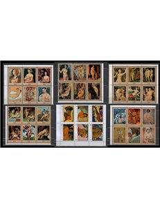 MANAMA 1970-71 Nude Art Famous Painters 36 differents stamps MNH**