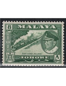 MALAYSIA 1960 (Johore) Ordinary series, MNH railway**