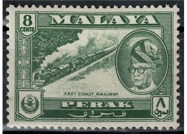 MALAYSIA 1957 (Perak) Definitive series, railway MNH**