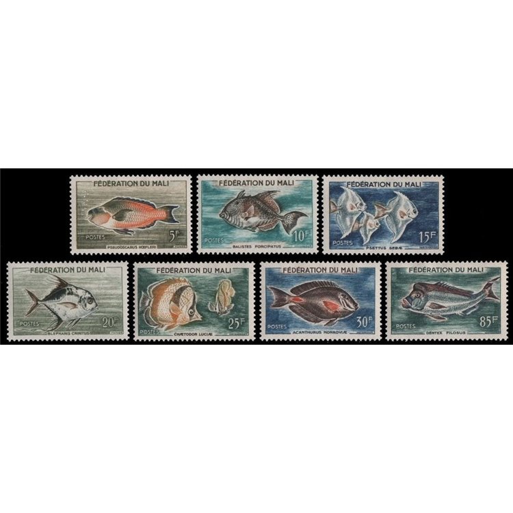 MALI 1960 Marine fauna, fish 7v MNH**