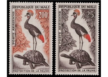MALI 1960 Fauna, posta aerea 2v MNH**