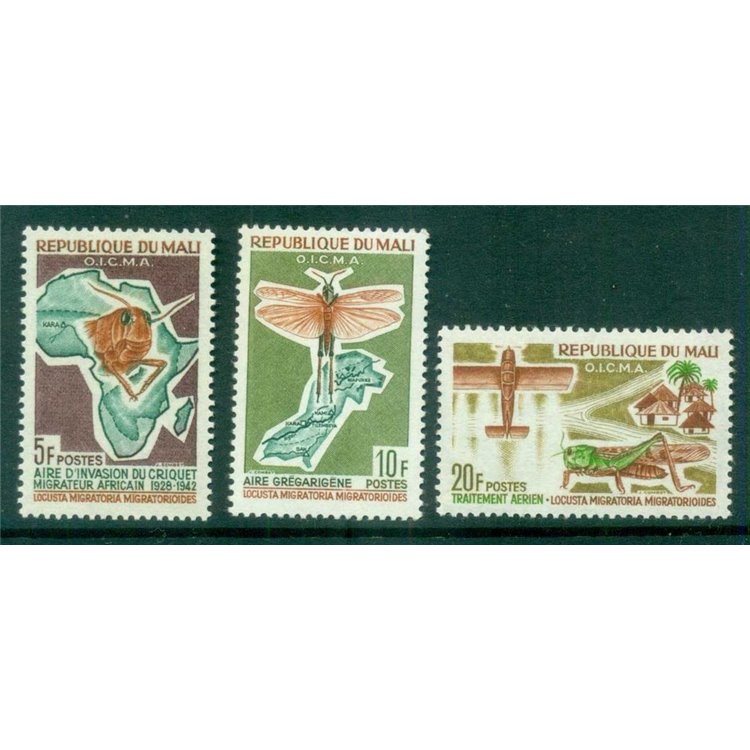 MALI 1964 Fight against the migratory locust 3v MNH**