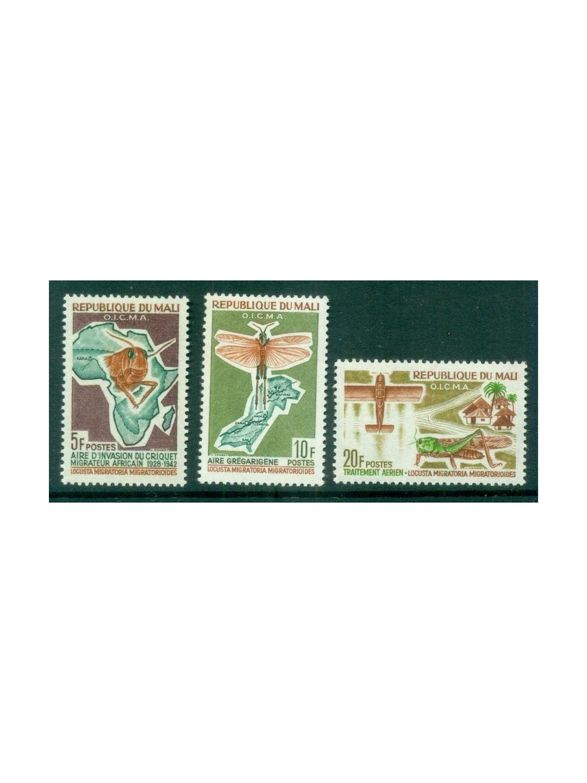 MALI 1964 Lotta contro la locusta migratoria 3v MNH**