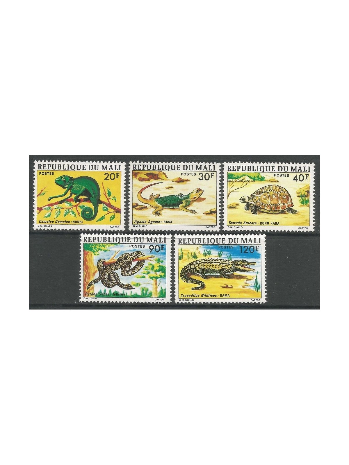 MALI 1976 Fauna, various subjects 5v MNH**