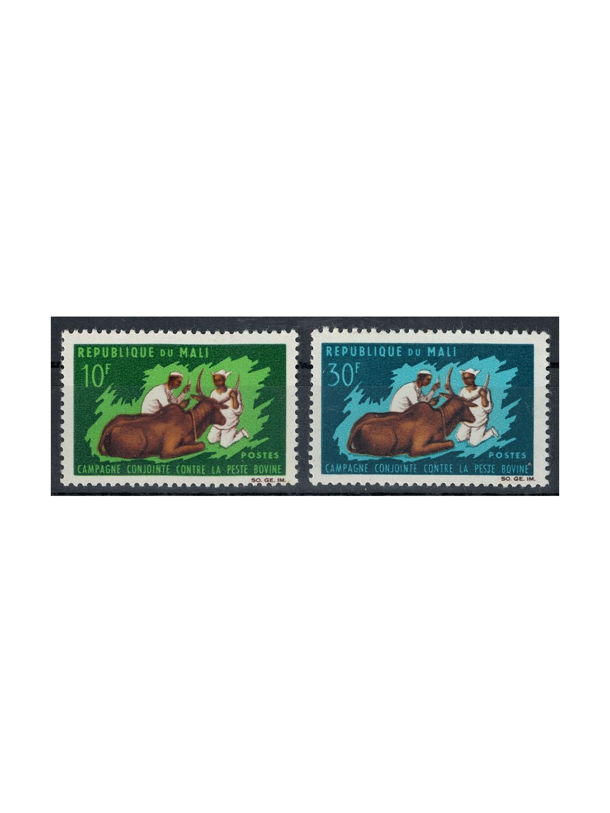 MALI 1967 Lotta contro la peste bovina 2v MNH**
