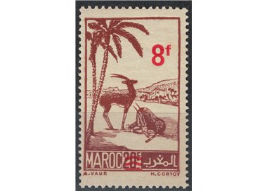 MOROCCO 1948 8f. on 20f lilac brown MNH**