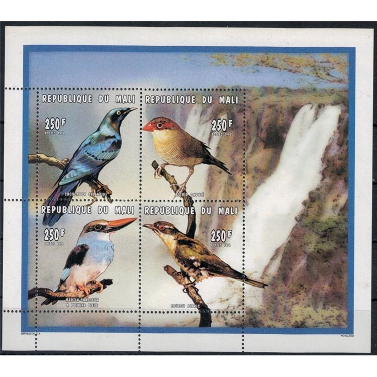 MALI 1996 Fauna, uccelli 4v in foglietto MNH**